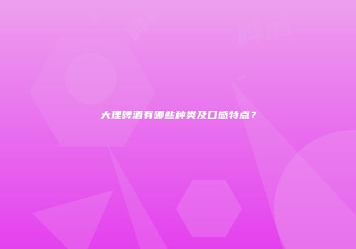 大理啤酒有哪些种类及口感特点？