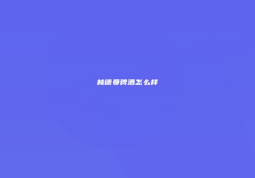 林德曼啤酒怎么样
