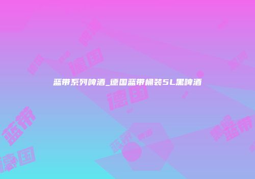 蓝带系列啤酒_德国蓝带桶装5L黑啤酒