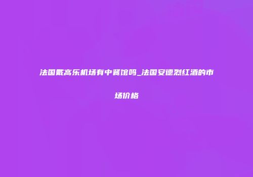 法国戴高乐机场有中餐馆吗_法国安德烈红酒的市场价格
