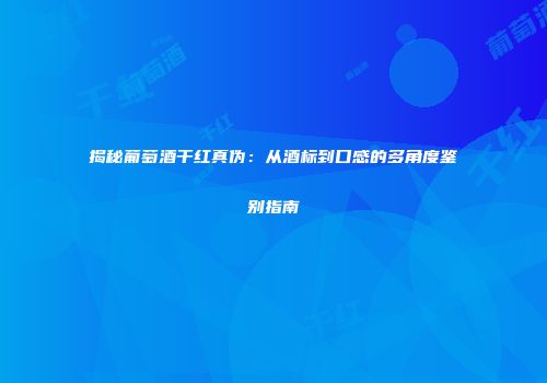 揭秘葡萄酒干红真伪：从酒标到口感的多角度鉴别指南