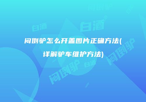 闷倒驴怎么开盖图片正确方法(详解驴车维护方法)