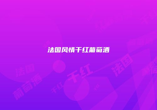 法国风情干红葡萄酒