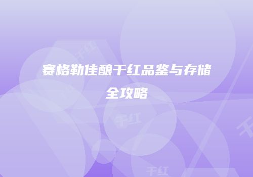赛格勒佳酿干红品鉴与存储全攻略