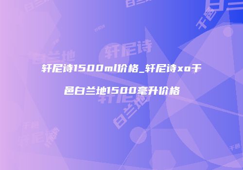 轩尼诗1500ml价格_轩尼诗xo干邑白兰地1500毫升价格
