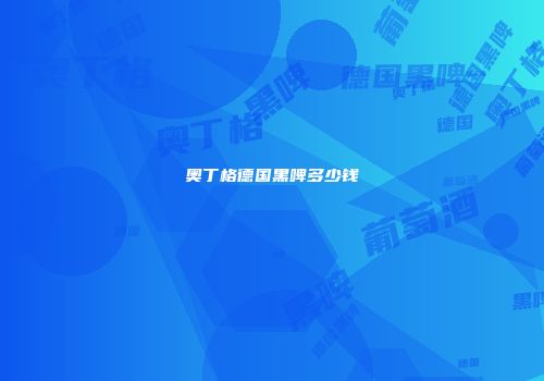 奥丁格德国黑啤多少钱