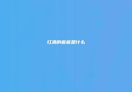 红酒的窖藏是什么