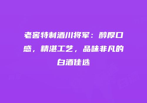 老窖特制酒川将军：醇厚口感，精湛工艺，品味非凡的白酒佳选
