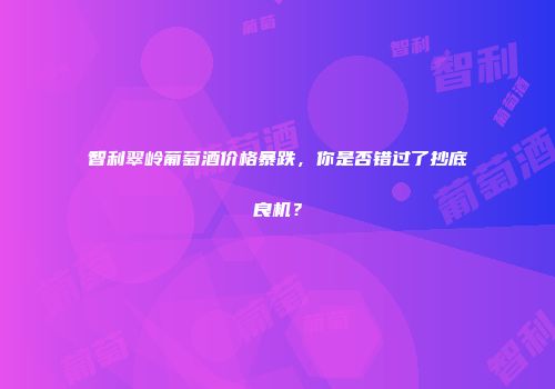 智利翠岭葡萄酒价格暴跌，你是否错过了抄底良机？
