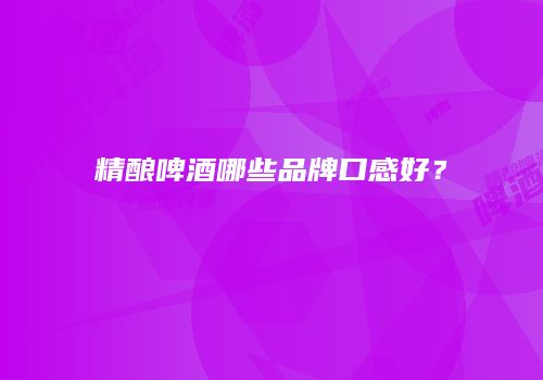 精酿啤酒哪些品牌口感好？