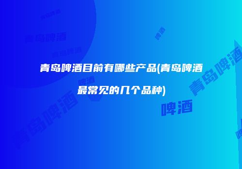 青岛啤酒目前有哪些产品(青岛啤酒最常见的几个品种)