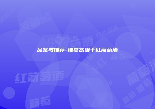 品鉴与推荐-维嘉高洛干红葡萄酒