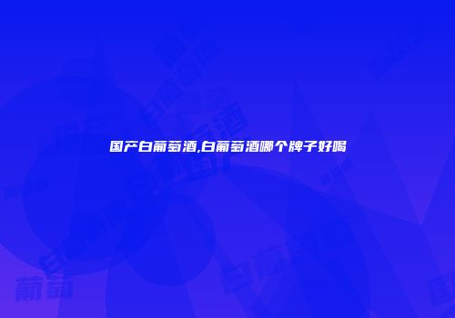 国产白葡萄酒,白葡萄酒哪个牌子好喝