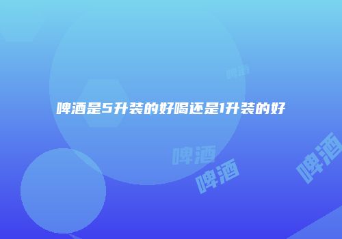 啤酒是5升装的好喝还是1升装的好