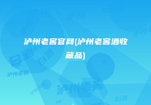 泸州老窖官网(泸州老窖酒收藏品)