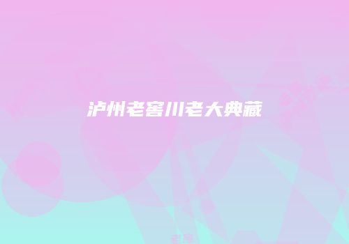 泸州老窖川老大典藏