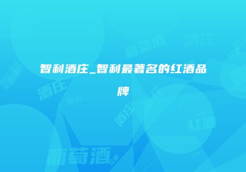 智利酒庄_智利最著名的红酒品牌