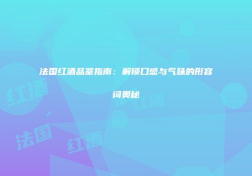 法国红酒品鉴指南：解锁口感与气味的形容词奥秘