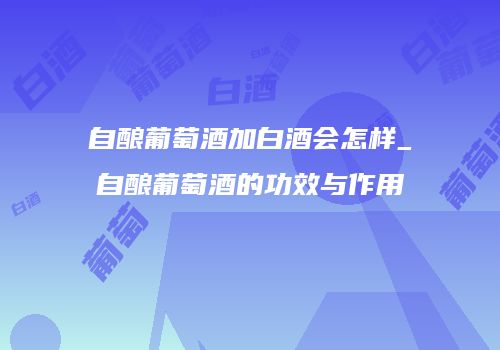 自酿葡萄酒加白酒会怎样_自酿葡萄酒的功效与作用
