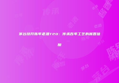 茅台技开陈年老酒T20：传承百年工艺的酱香佳酿