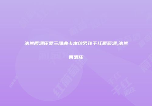 法兰西酒庄爱三部曲卡本纳男孩干红葡萄酒,法兰西酒庄