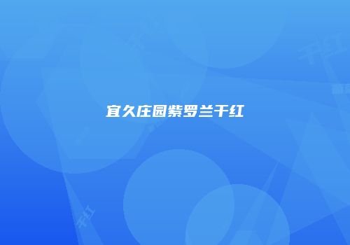 宜久庄园紫罗兰干红