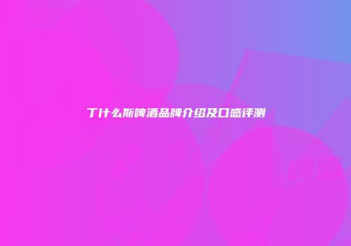 丁什么斯啤酒品牌介绍及口感评测