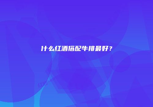 什么红酒搭配牛排最好？