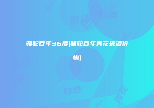 骆驼百年36度(骆驼百年青花瓷酒价格)