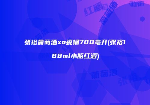 张裕葡萄酒xo瓷桶700毫升(张裕188ml小瓶红酒)