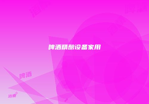 啤酒精酿设备家用
