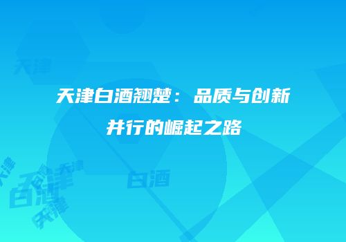 天津白酒翘楚：品质与创新并行的崛起之路