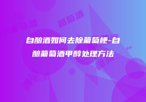 自酿酒如何去除葡萄梗-自酿葡萄酒甲醇处理方法
