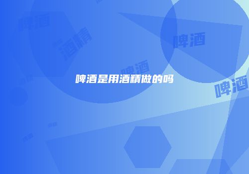 啤酒是用酒精做的吗