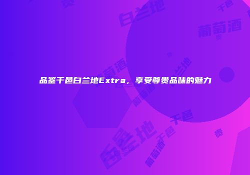 品鉴干邑白兰地Extra，享受尊贵品味的魅力