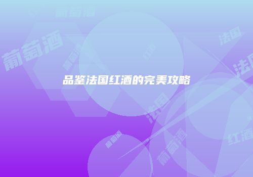 品鉴法国红酒的完美攻略