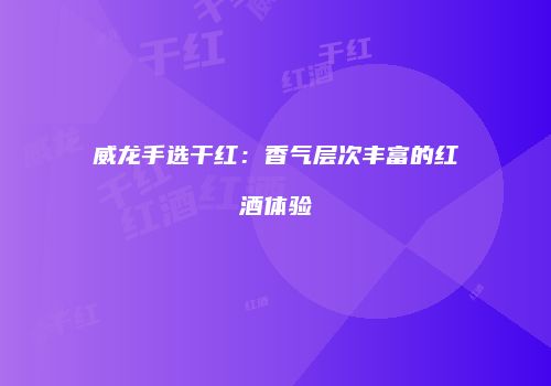 威龙手选干红：香气层次丰富的红酒体验