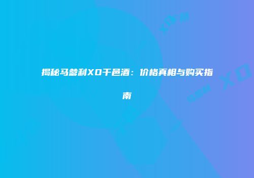 揭秘马爹利XO干邑酒：价格真相与购买指南