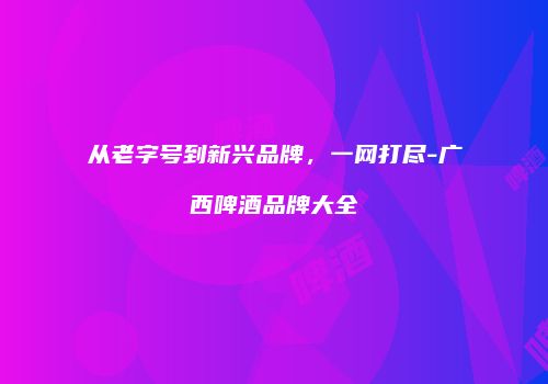 从老字号到新兴品牌，一网打尽-广西啤酒品牌大全