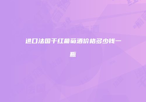 进口法国干红葡萄酒价格多少钱一瓶