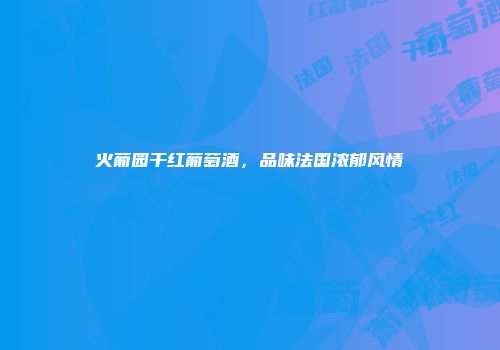 火葡园干红葡萄酒，品味法国浓郁风情