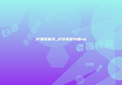 泸酒老窖坊_泸坊老窖特曲v6