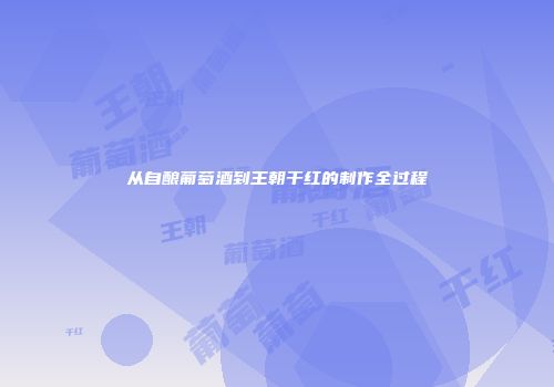 从自酿葡萄酒到王朝干红的制作全过程