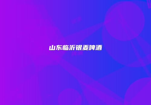山东临沂银麦啤酒