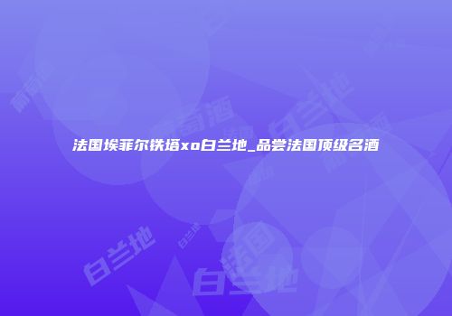 法国埃菲尔铁塔xo白兰地_品尝法国顶级名酒