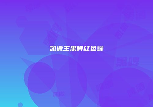 凯撒王黑啤红色罐