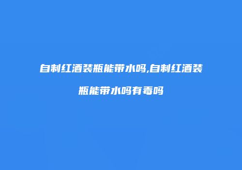 自制红酒装瓶能带水吗,自制红酒装瓶能带水吗有毒吗