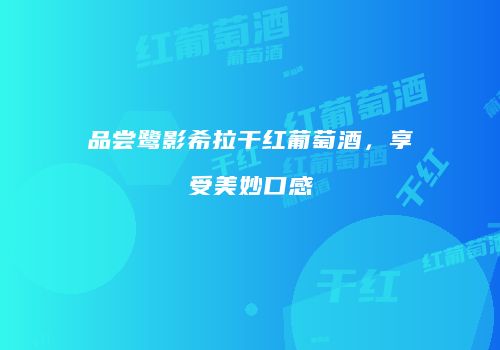 品尝鹭影希拉干红葡萄酒，享受美妙口感