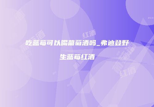 吃蓝莓可以喝葡萄酒吗_弗迪登野生蓝莓红酒