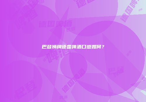 巴登狮牌德国啤酒口感如何？